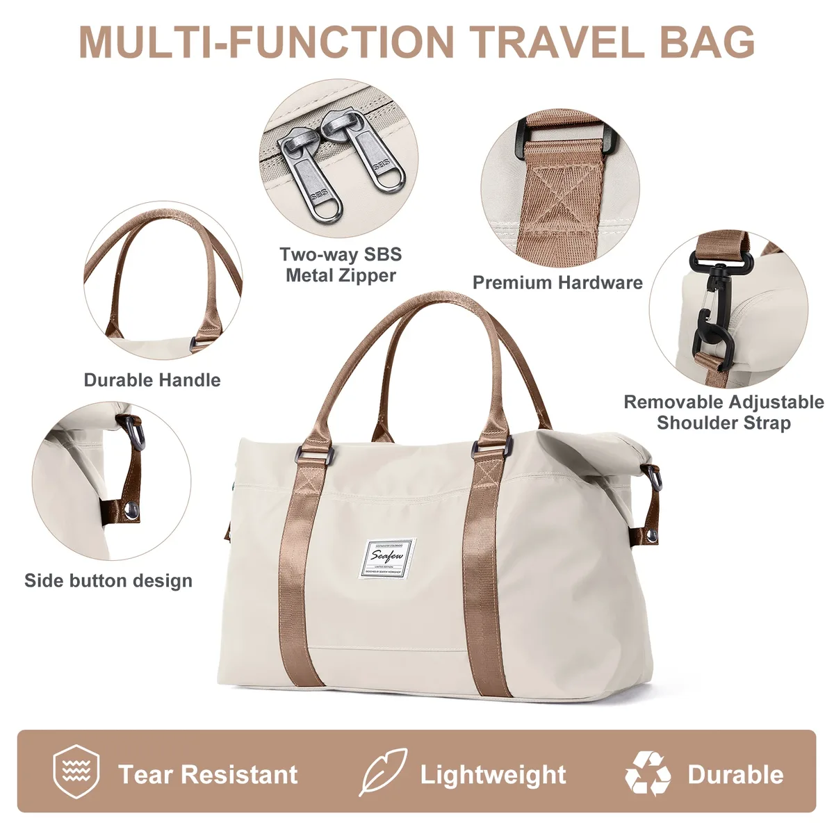 sac de voyage pour femme, bagage à main de grande capacité, sac de voyage easyjet airlines 45x36x20, sac de voyage pour week-end ou court séjour. ﻿