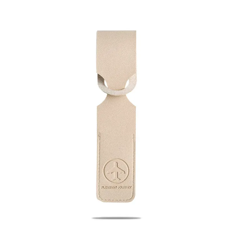 étiquette de bagage en cuir pu, 1 pièce, identifiant de valise à bagages créatif, support d'identification, étiquettes d'embarquement, étiquette portable, accessoires de voyage
