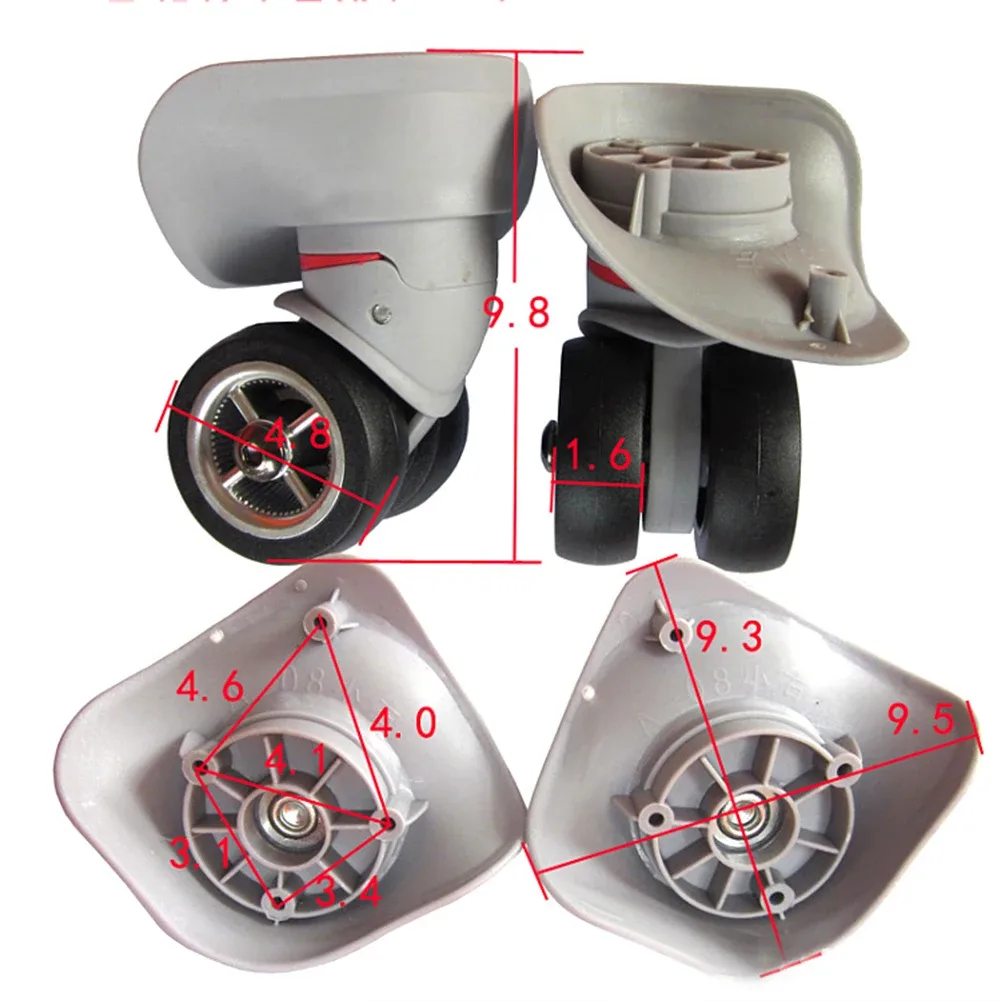 roues de bagage de rechange pour réparation de valises, roulette à main, pièces de valise de voyage, accessoires, a08