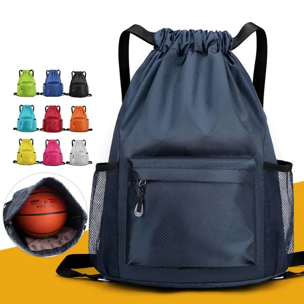 Nouveau Design extérieur Double épaule sac à dos Simple couleur unie étanche cordon sac à dos mode