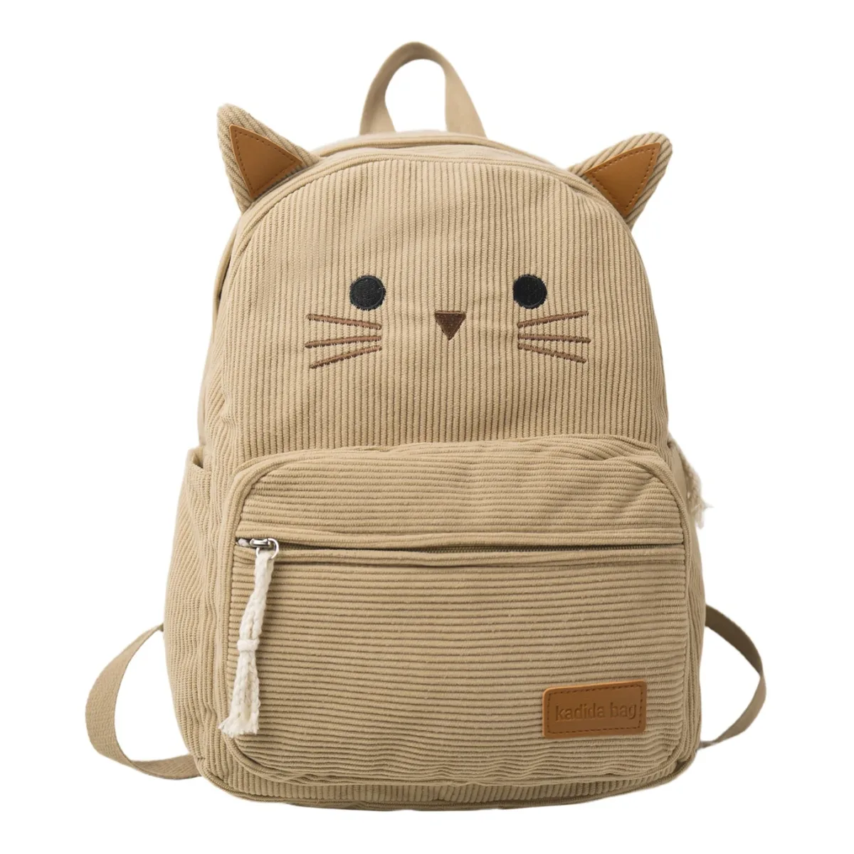 sacs à dos de grande capacité pour femmes, sac à bandoulière de bonne qualité pour filles, motif de chat de dessin animé, sacs à main en tissu doux pour femmes