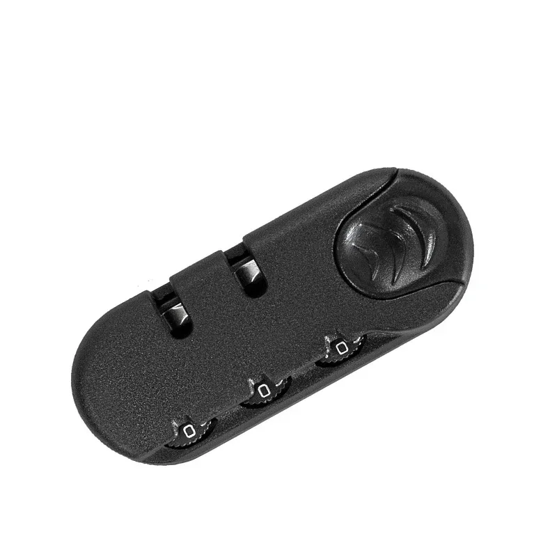 serrure antivol pour bagages à 3 chiffres en alliage de zinc, aspect plastique givré noir, serrure de sécurité à code pour valise.