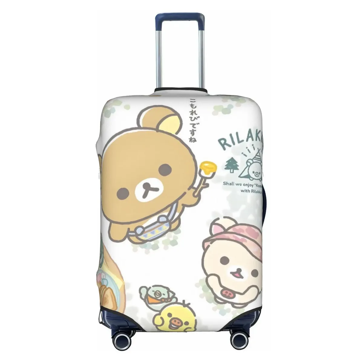 housse de valise personnalisée r-rilakkumas, housse de protection lavable pour bagages, motif ours de dessin animé mignon, pour 18-32 pouces