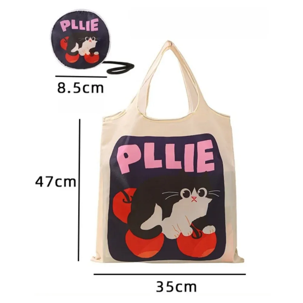 sac de courses à motif d'animaux de dessin animé, léger, grande capacité, écologique, pliable, sac de rangement mignon, utilisation quotidienne
