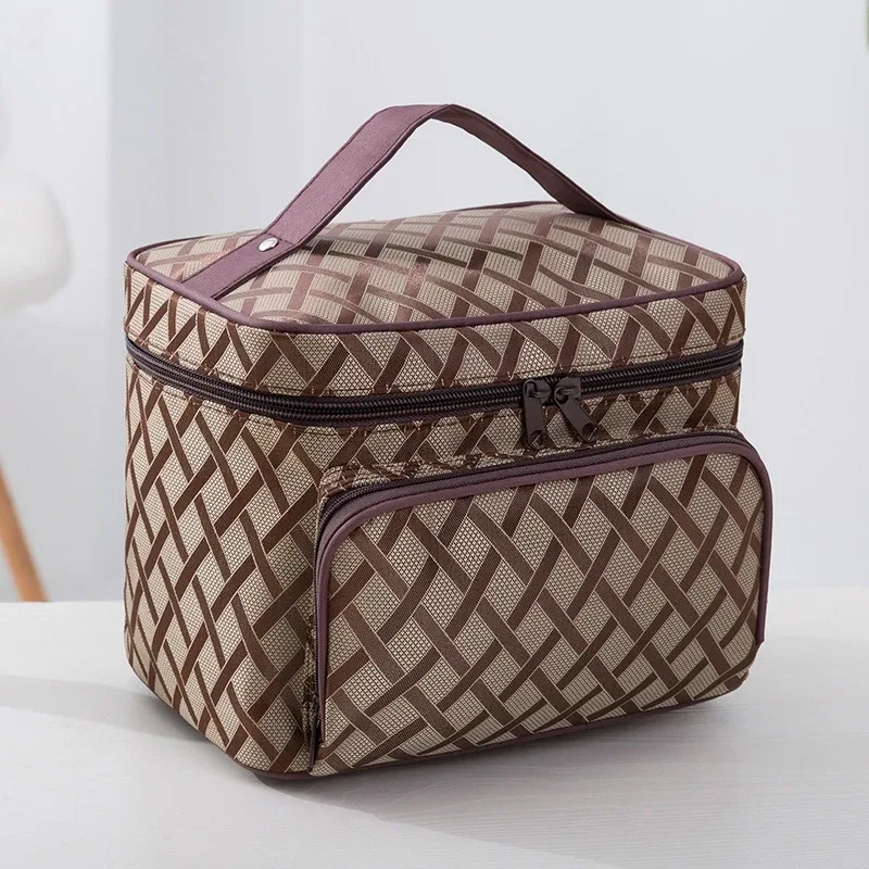 nouveau sac à cosmétiques à fleurs de grande capacité, boîte à cosmétiques à fermeture éclair, organisateurs de rangement, trousse de maquillage de toilette de voyage szl8061