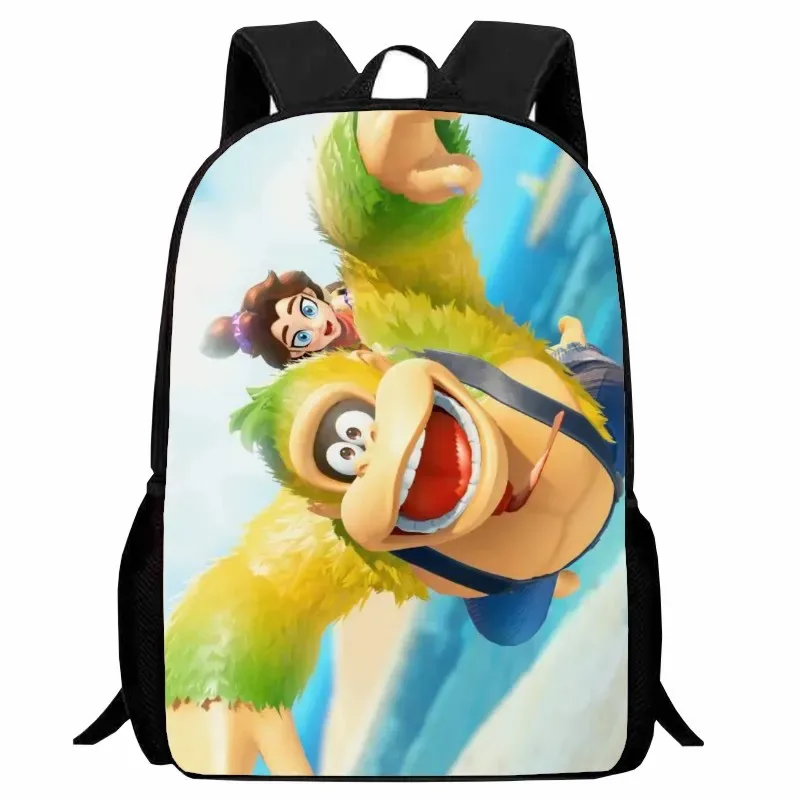donkey kong bananza – sacs à dos pour enfants, garçons et filles, cadeau d'anniversaire pour étudiants, sac d'école pour enfants, grande capacité, sac à dos de camping durable