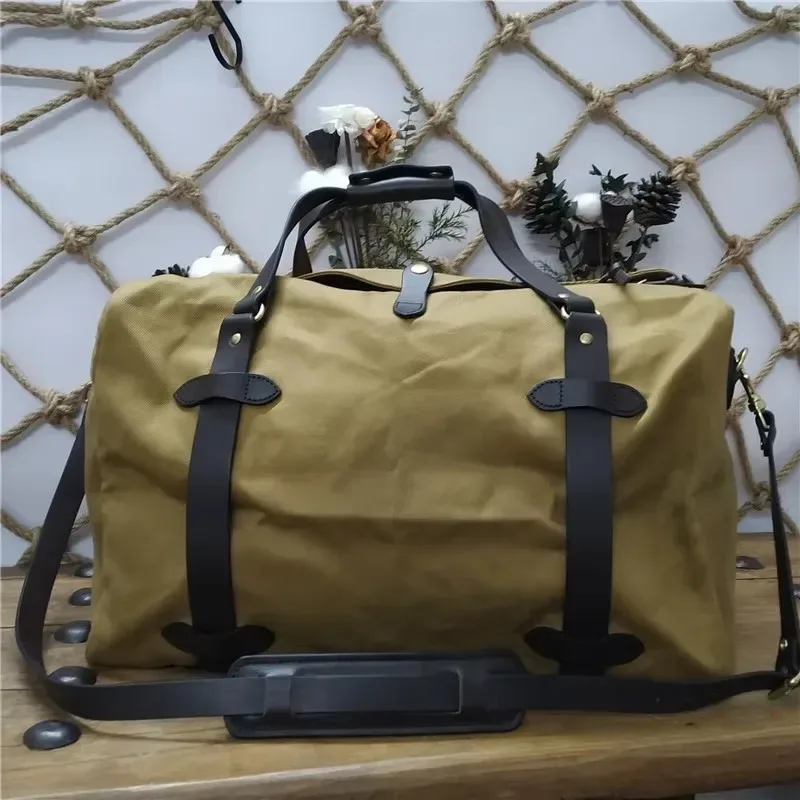 brando-sac à main en toile étanche pour homme, sac de voyage, sac à main classique à fermeture éclair, haute qualité, poids lourd, avertissement à l'huile, ykk