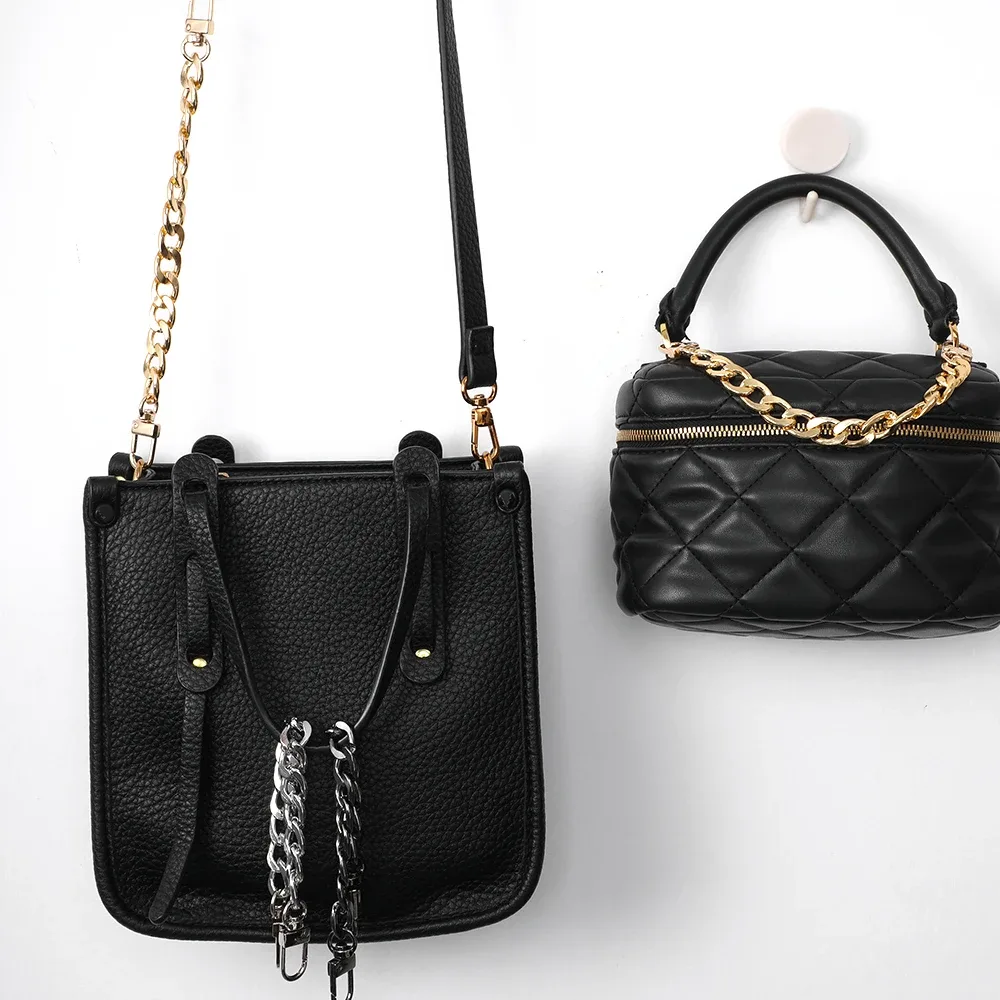 20 cm sac chaîne accessoire or sac à bandoulière chaîne d'extension sac en métal chaîne sangle sac à bandoulière pièces ceinture chaîne sacs or noir