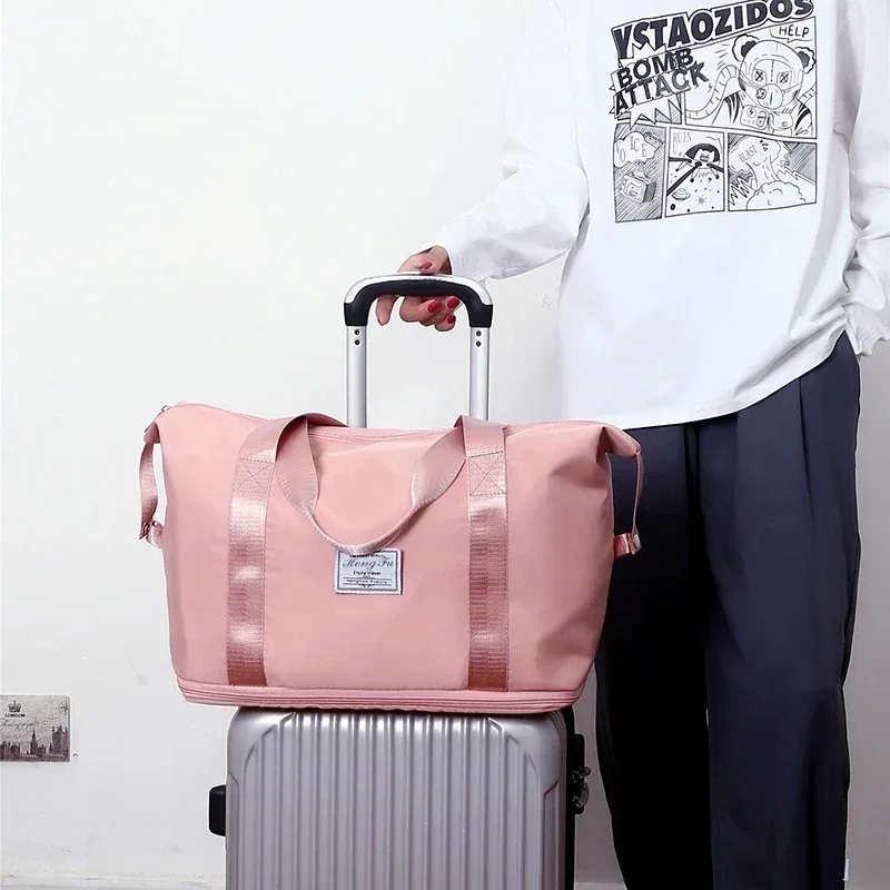 sac de voyage extensible grande capacité à porter à la main - durable, plusieurs compartiments, adapté aux voyages, au fitness, au yoga, comme sac à main