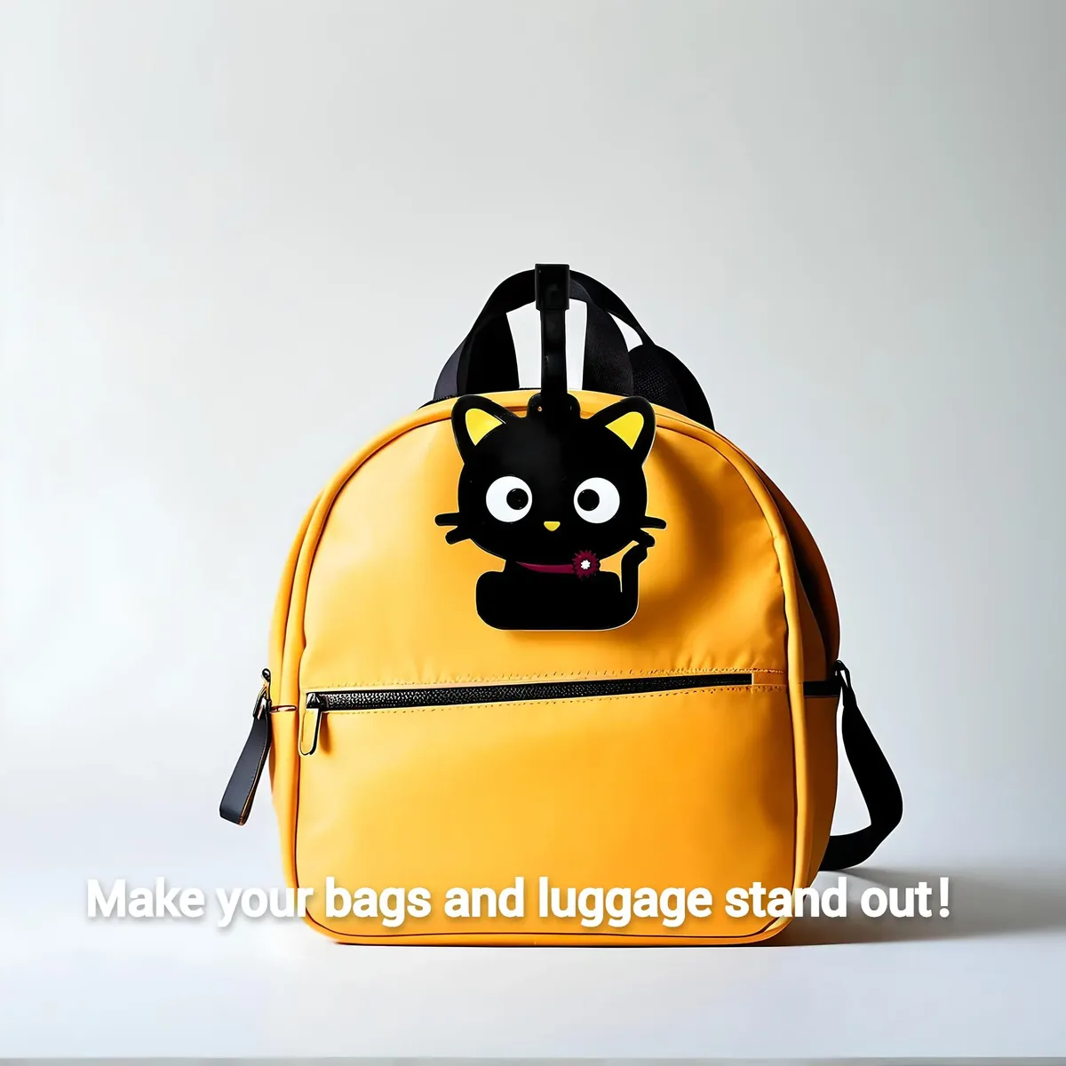 étiquette de bagage portable motif animaux mignons (chat, chien, dinosaure) pour identification de valise et étiquette d'embarquement