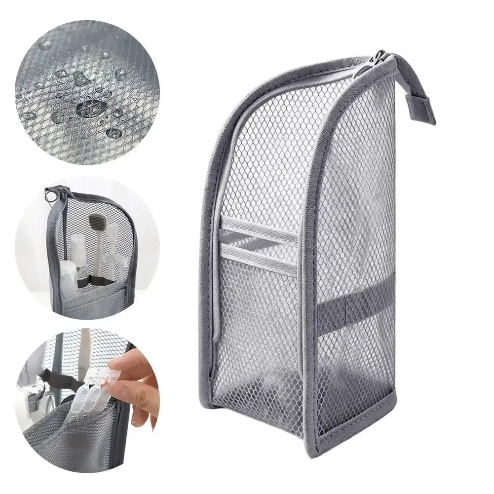 Sac à cosmétiques en maille EVA, sac de rangement de voyage, trousse de toilette portable, trousse de maquillage, organisateur de maquillage, pochette de maquillage pour femme, trousse de toilette pour salle de bain