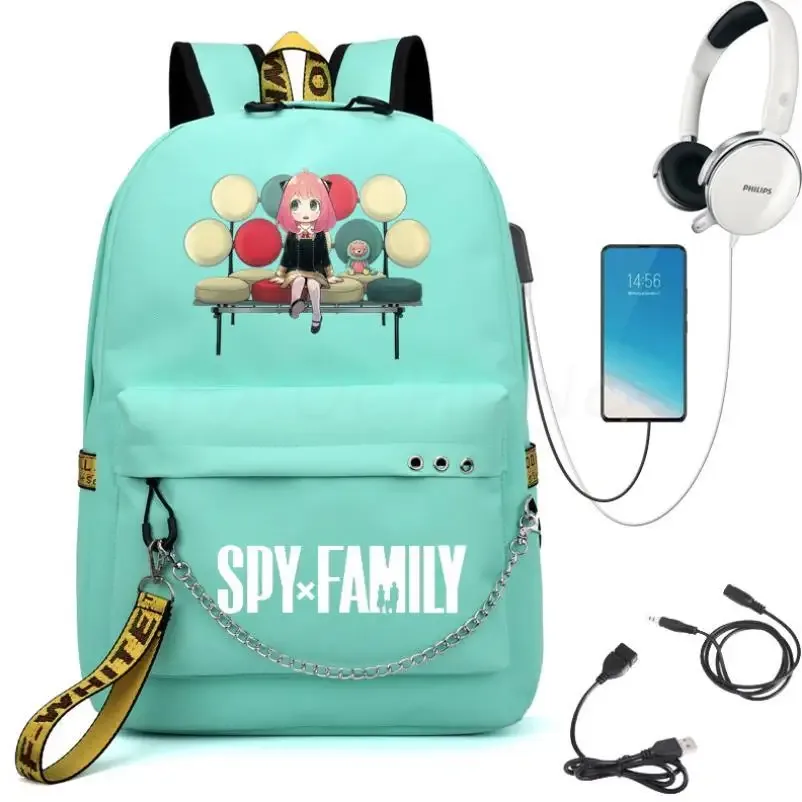 spy x family anya forger anime sac à dos pour femmes kawaii design étudiant école sac à bandoulière toile jeunesse voyage en plein air sac à dos