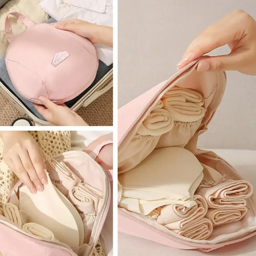 sac de rangement portable en fibre de polyester pour sous-vêtements, chaussettes et soutiens-gorge, en forme de boule, 1 ou 2 pièces