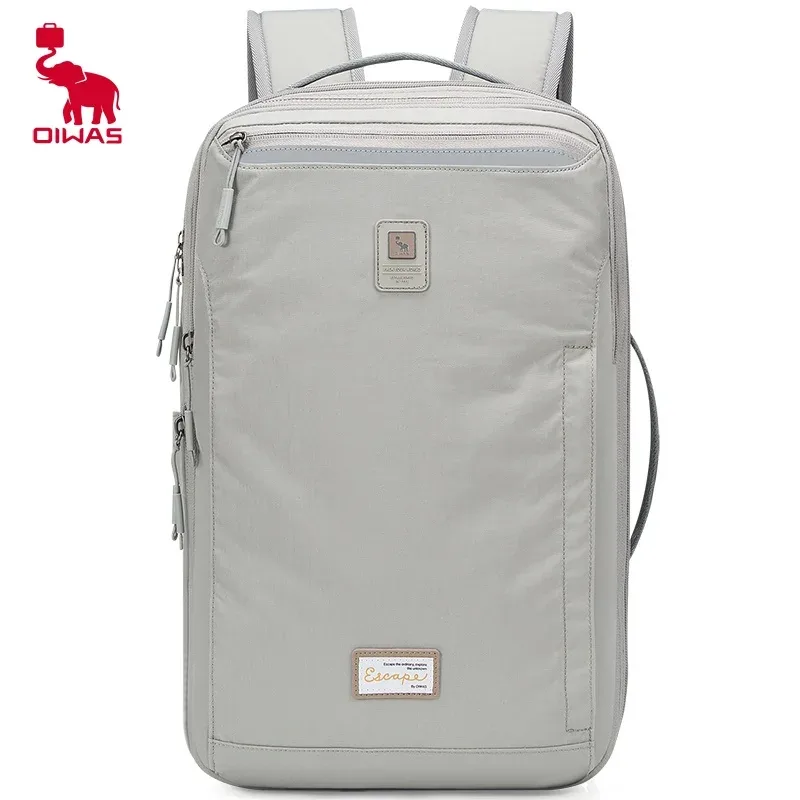 sac à dos extensible de grande capacité en tissu imperméable oiwas avec couche de protection réfléchissante pour ordinateur portable