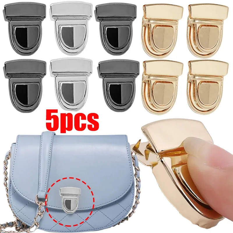 5 pièces serrures en métal sac fermoir boucles de capture pour sacs à main sacs à bandoulière sac à main fourre-tout fermetures fermoirs à pression bricolage artisanat sac accessoires