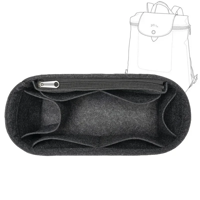 nouvelle pochette souple organisateur feutre insérer sac sac intérieur sac à main insérer sac à main doublure pour longchamp le pliage sac à dos