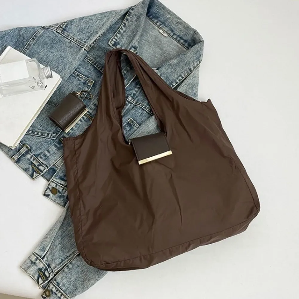 sac fourre-tout réutilisable mini format porte-clés, léger, écologique, pliable, grande capacité, avec anneau porte-clés, extensible