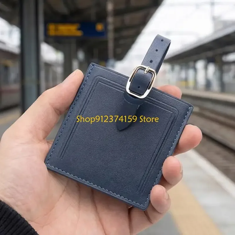 g5ae – étiquettes bagages carrées élégantes en pu, pour valise d'affaires