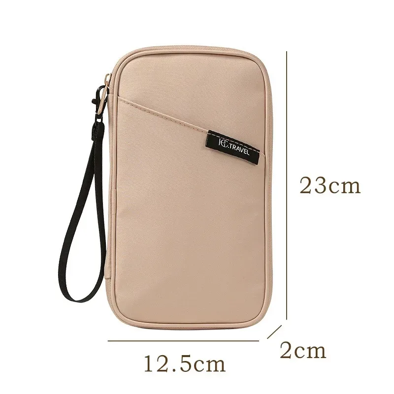 sac de rangement de portefeuille de porte-passeport bloquant rfid familial-organisateur de documents de voyage avec étui pour cartes de crédit sac de voyage essentiel