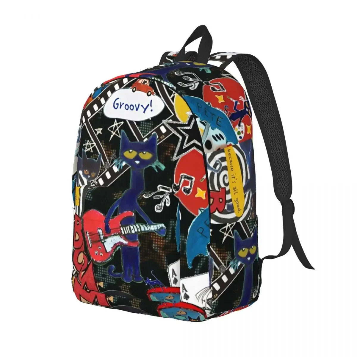 pete le chat j'aime mes chaussures sac à dos classique cadeau lycée randonnée voyage sac à dos pour hommes femmes ordinateur portable sacs en toile