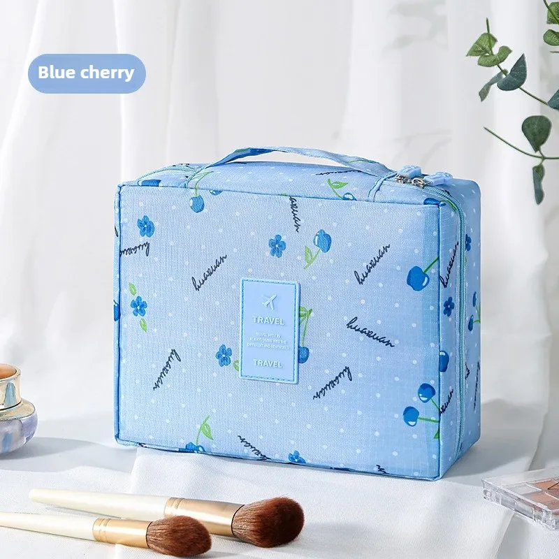 grande trousse de toilette pour femmes, sac de voyage imperméable pour cosmétiques, organiseur de maquillage avec ouverture facile, étui de rangement beauté