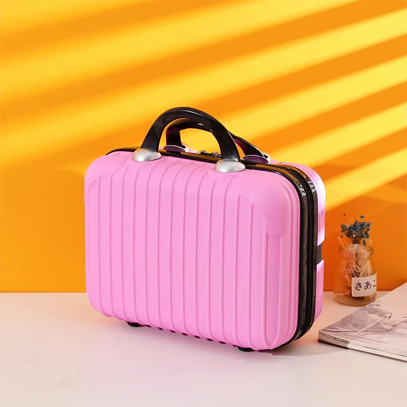bagage à main portable de 14 pouces, sac à cosmétiques, organisateur de toilette, mini valise de voyage légère et étanche pour femmes, cosmétiques