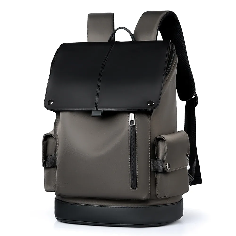 sac à dos d'affaires étanche simple pour hommes, grande capacité 15.6 pouces, stockage sur ordinateur, sac de voyage de banlieue