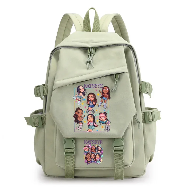 sac à dos imprimé katseye du groupe de filles coréennes, sac à dos léger en toile pour étudiants, sac à dos scolaire de haute qualité, vente chaude