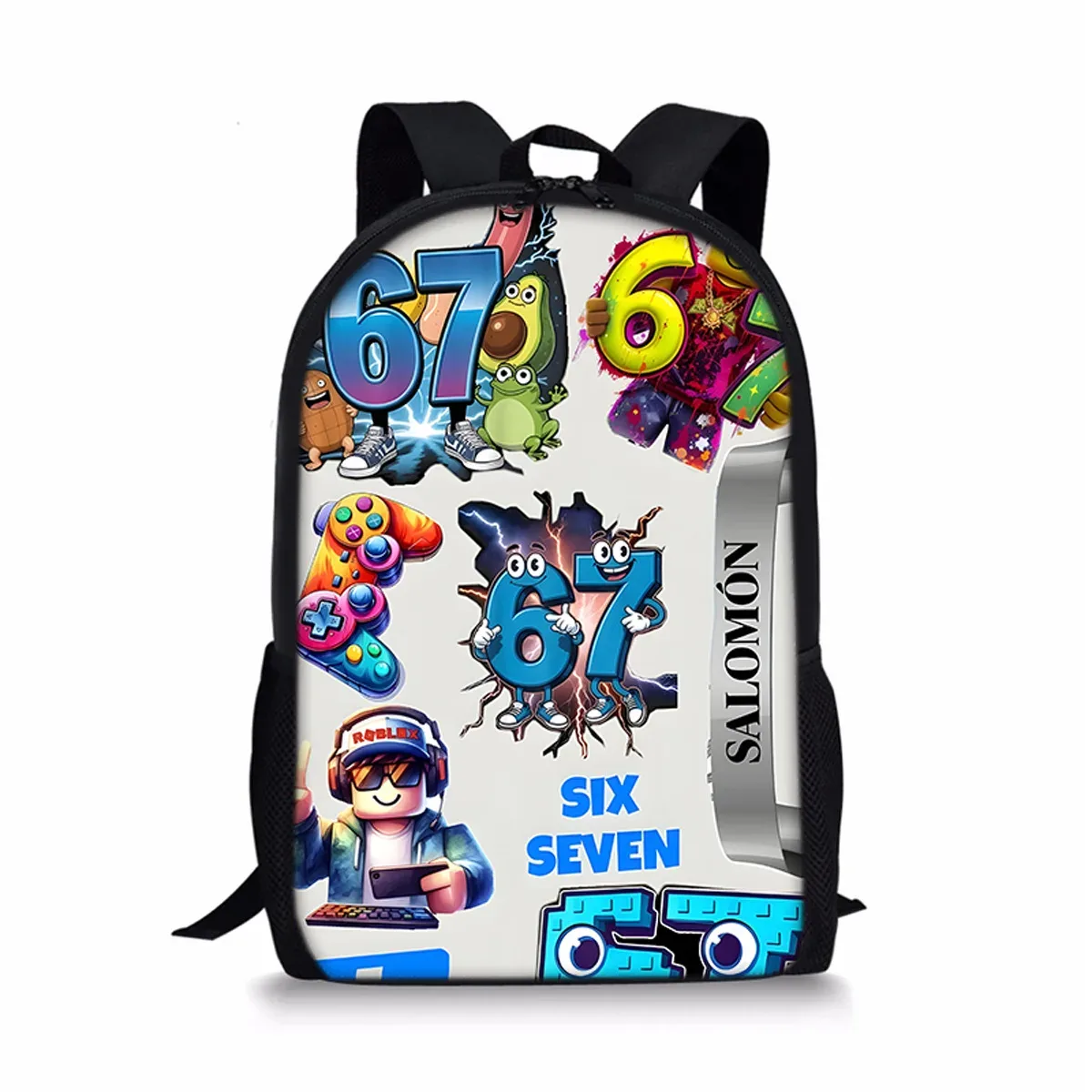 sacs à dos classiques populaires et amusants 67 six sept pour écoliers, sacs d'école imprimés en 3d, sacs à dos oxford imperméables pour garçons/filles, sacs à dos pour ordinateur portable