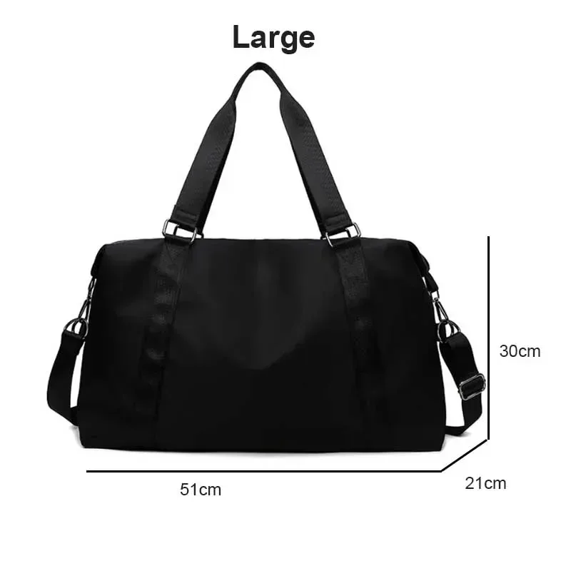 grand sac de voyage multifonctionnel en nylon pour femme, fourre-tout étanche, avec poches sèches, pour la gym