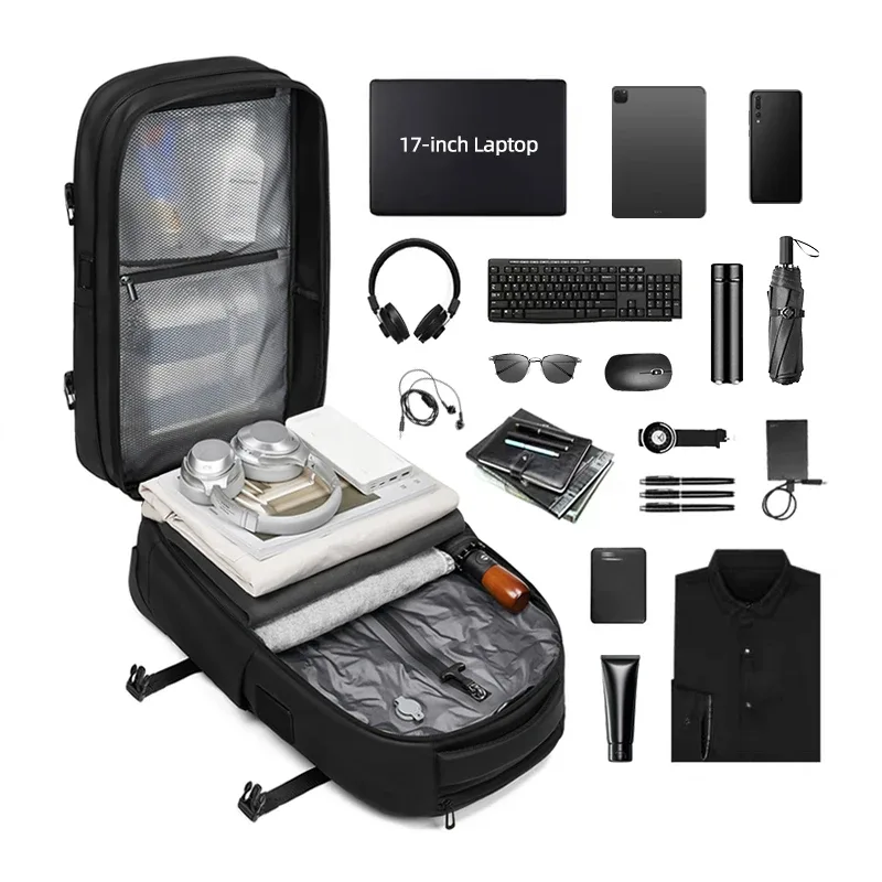 Sac à dos de voyage professionnel à roulettes avec pompe de compression sous vide pour homme, bagage à roulettes pour cabine