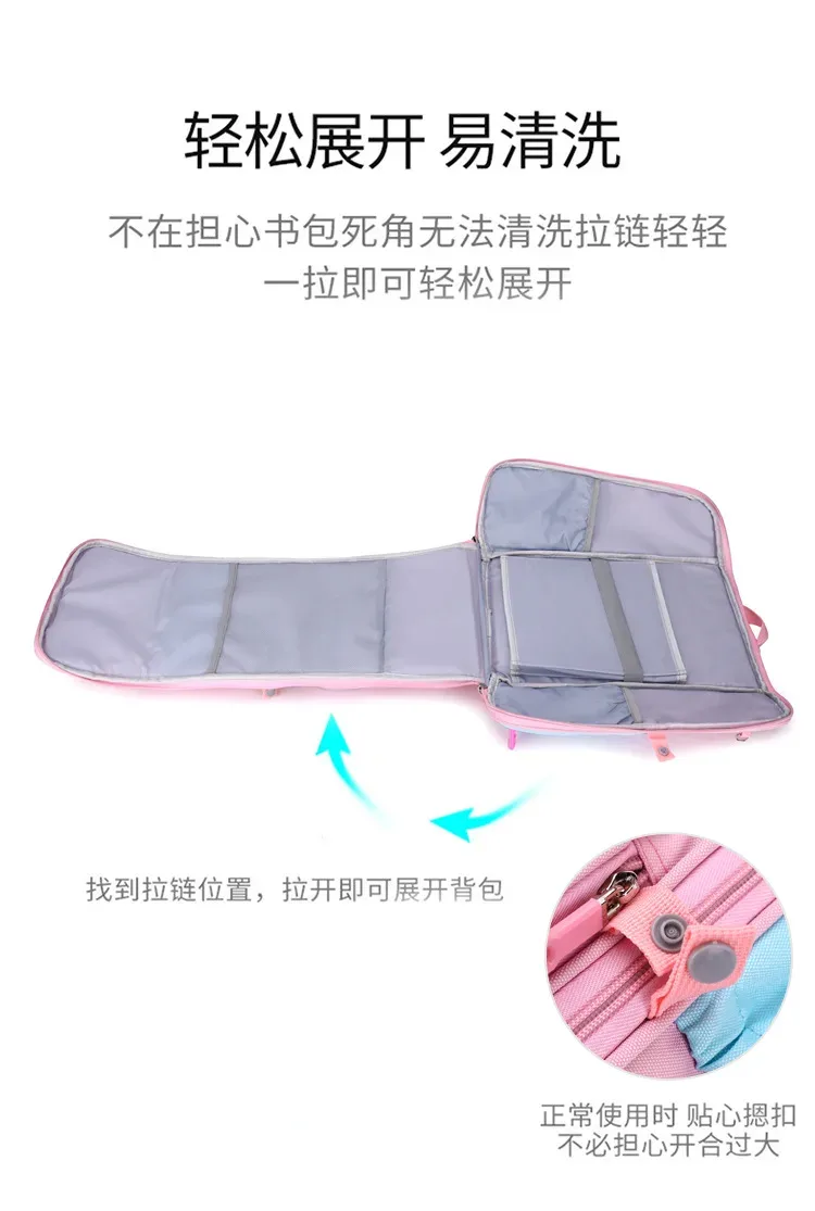 mignon lapin étudiant sac à roulettes pour filles enfants école sacs à dos roulants sac à dos à roulettes sacs d'école avec roues chariot sacoche