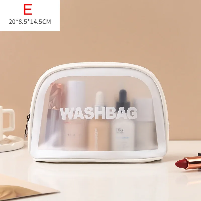 sac de lavage de voyage portable pour femmes, pochette de rangement transparente et étanche pour maquillage, organisateur de cosmétiques de grande capacité, étui de beauté pour femmes