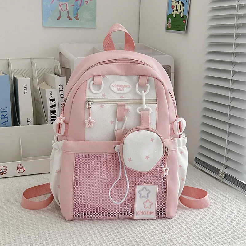 sacs à dos coréens mignons et élégants pour filles, sacs à dos décontractés harajuku pour femmes, style ulzzang ita, sacs à dos de dessin animé tendance