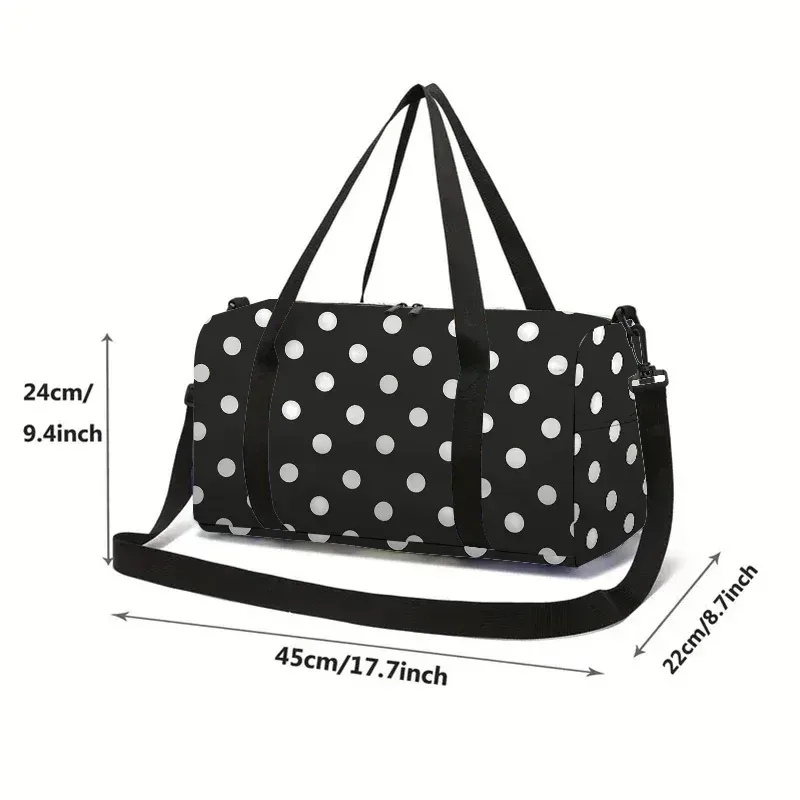 sac de voyage grande capacité blanc et noir pour garçons et filles, meilleurs cadeaux, sacs de voyage plats 2d à motif de dessin animé pour enfants
