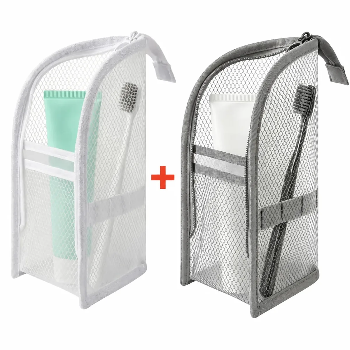 sac de toilette en maille eva, sac de rangement portable pour cosmétiques de voyage, sac à fermeture éclair en maille transparente pour femmes 여행용 파우치