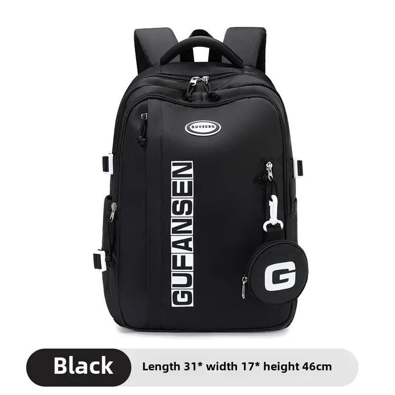 sac à dos oxford de style américain, grande capacité, léger, simple, pour voyage, sac d'école pour étudiants, sac à dos en nylon avec fermeture éclair