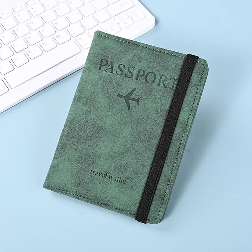 porte-passeport, couverture de passeport avec emplacement pour cartes de crédit, étui portefeuille pour passeport, indispensable pour les voyages, blocage rfid, en cuir, pour voyage a