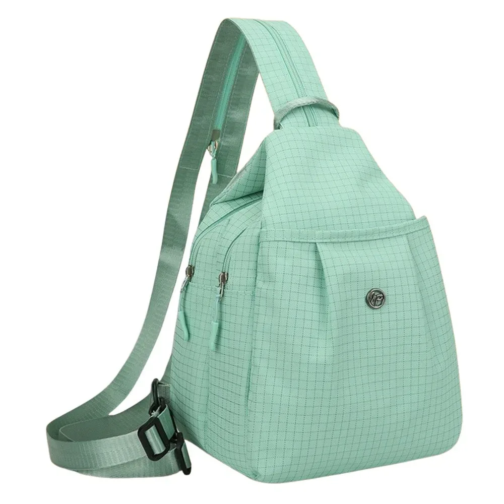 sac à dos décontracté en tissu oxford, grande capacité, sacs de poitrine multicouches, sac de voyage imperméable polyvalent unisexe