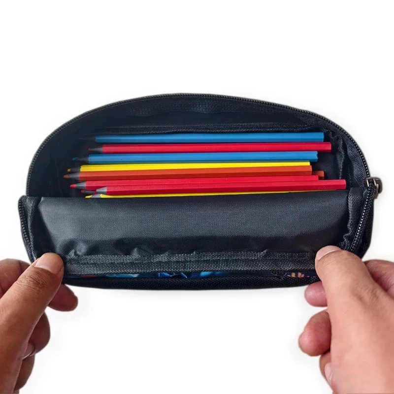 trousse cosmétique dessin animé ebtractor, camion de pompiers, sac de papeterie portable, boîte à crayons pour adolescents, fournitures scolaires