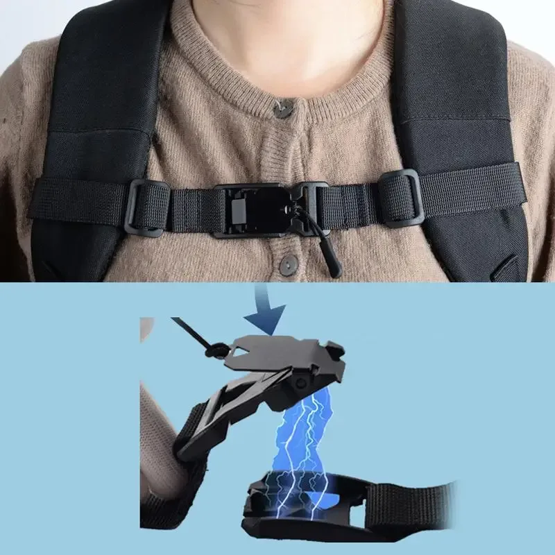 1 ensemble de sangles réglables pour sac à dos, sangle magnétique pour sac de poitrine, accessoires de sac tactique pour camping en plein air