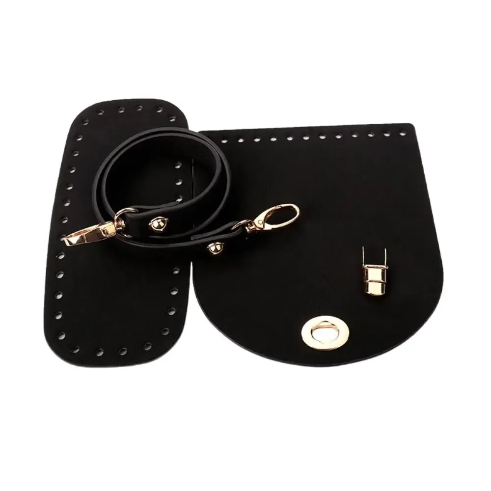 lot de 3 pièces : fond de sac en cuir pu couleur unie pour sac à bandoulière, accessoires de remplacement et de quincaillerie diy