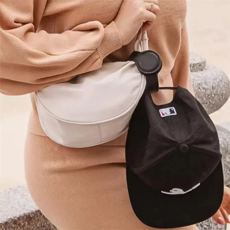 clip de chapeau magnétique en cuir pu polyvalent, organisateur rond magnétique puissant, breloques pour sac de voyage, accessoires de bagages