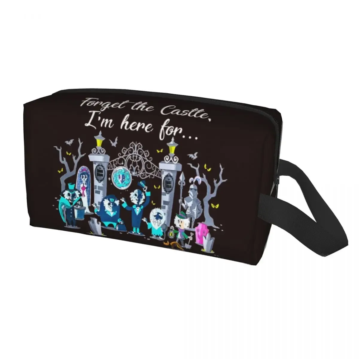 trousse de toilette de voyage personnalisée, mignonne, extensible, pour manoir hanté, maquillage, cosmétique, trousse de rangement, pour femme