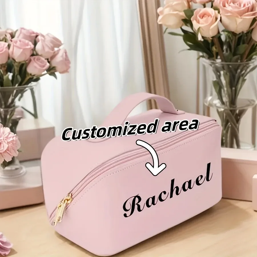 sac de rangement pour maquillage personnalisé pour femmes, pochette de voyage portable pour divers cadeaux de festival et de remise de diplôme