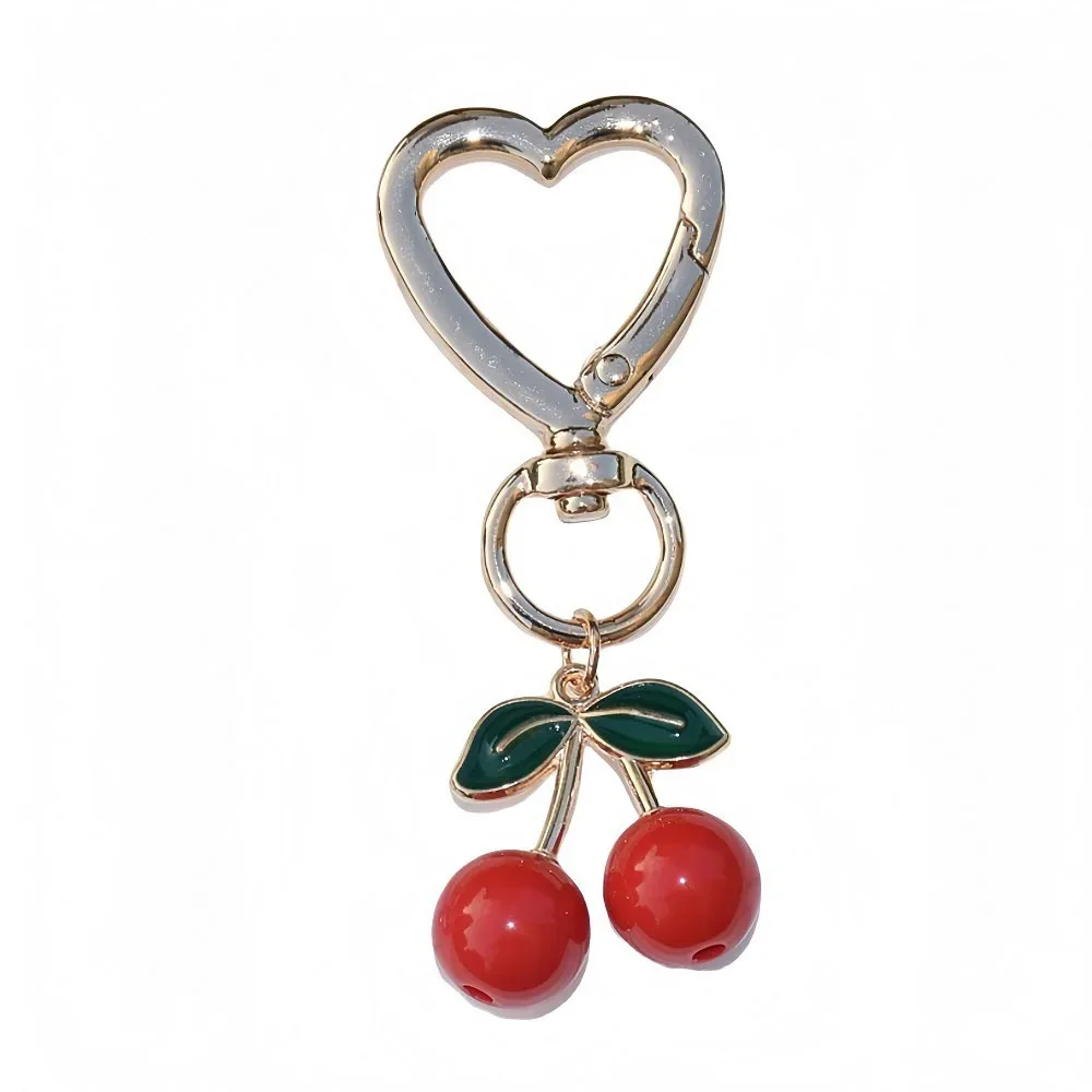 nouveau porte-clés cerise en résine, simulation de fruit, créatif, accessoire de bijouterie diy, décoration suspendue pour sac à dos