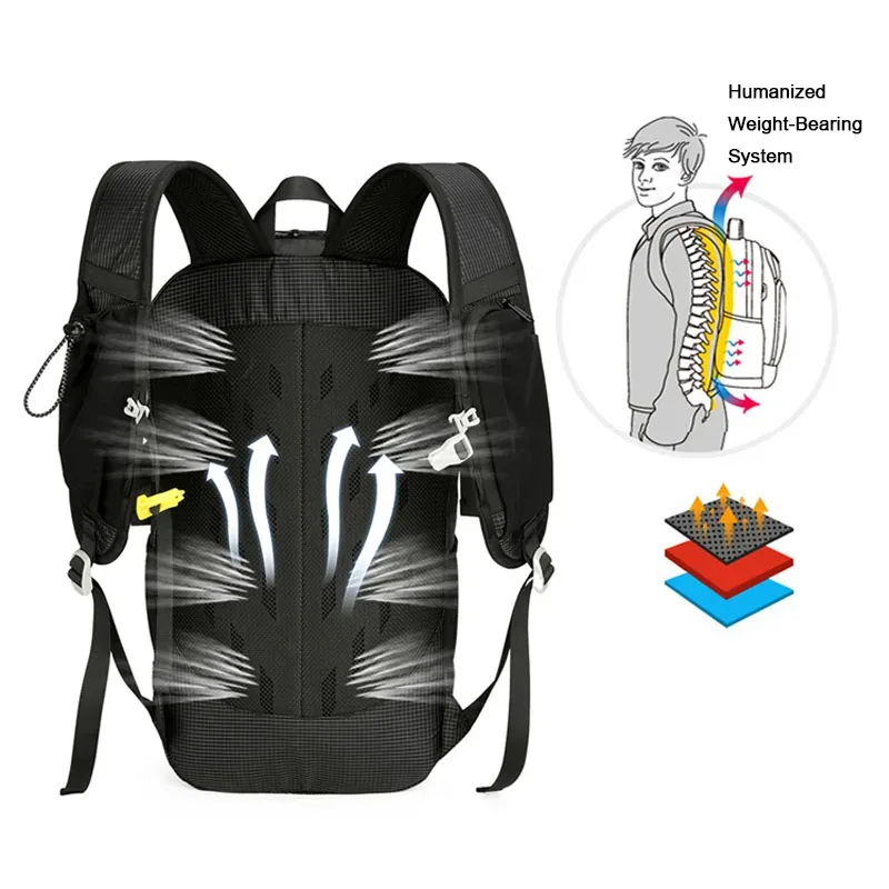 sac à dos de sport de plein air grande capacité pour la randonnée et la course sur sentier, sac d'hydratation multifonctionnel pour le cyclisme, léger en nylon