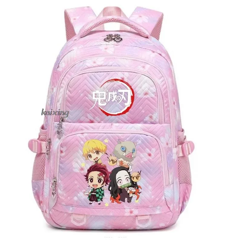 sac à dos décontracté imprimé demon slayer nezuko kamado, tendance, pour étudiants (collège, lycée), garçons, filles, sac de voyage pour ordinateur portable, pour femmes, idéal pour l'extérieur