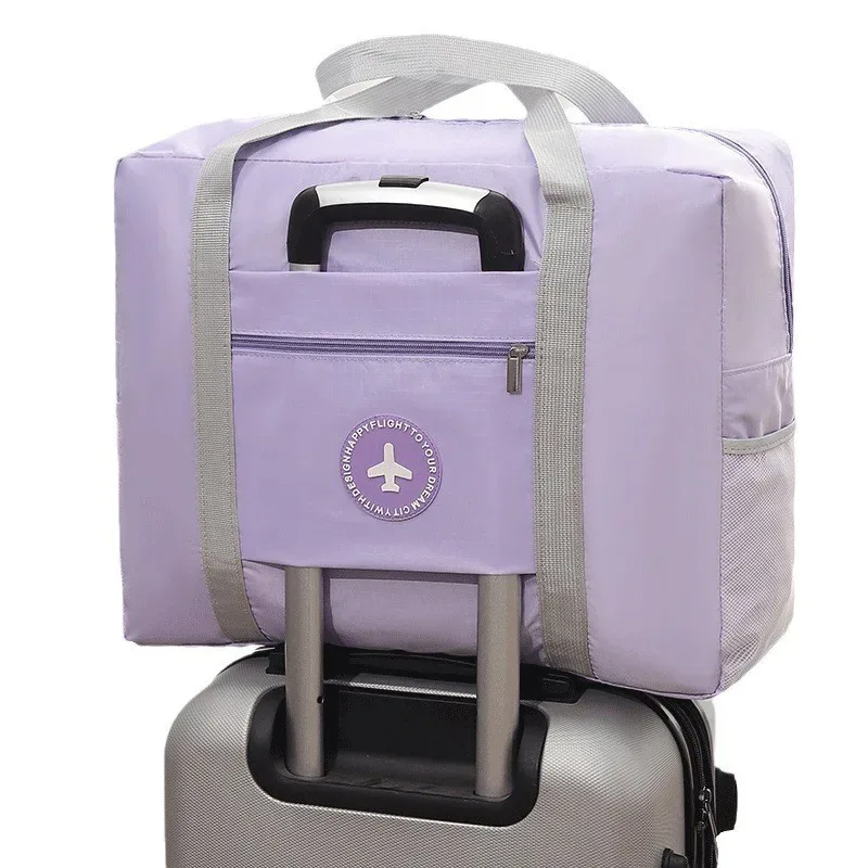 sac de voyage pliable grande capacité pour avion, sac de rangement portable pour le sport et le fitness avec levier de levage
