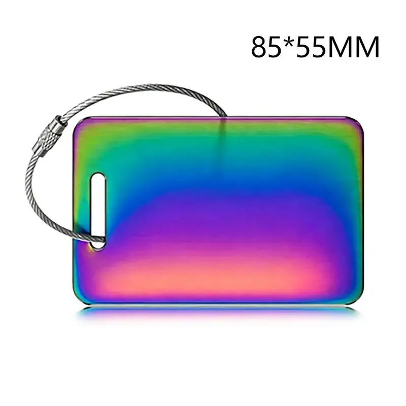 1 porte-clés en acier inoxydable avec boucles en fil d'acier robustes, pour sac à dos, bagages, porte-clés carré